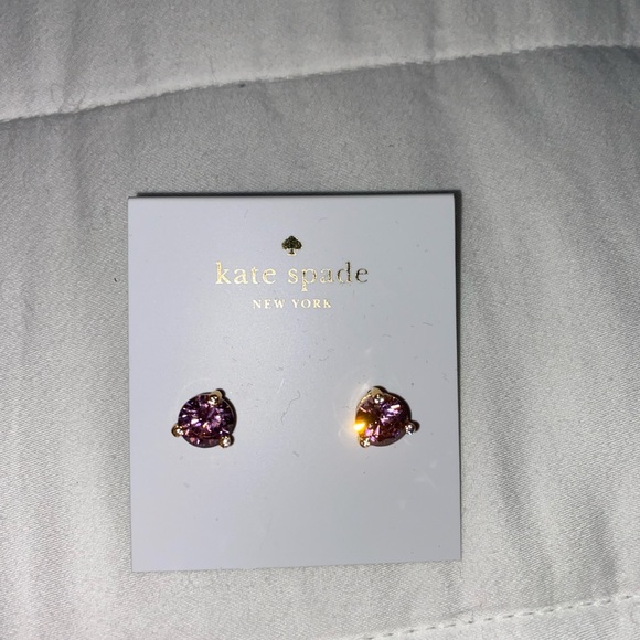 Pink gem Kate Spade stud earrings